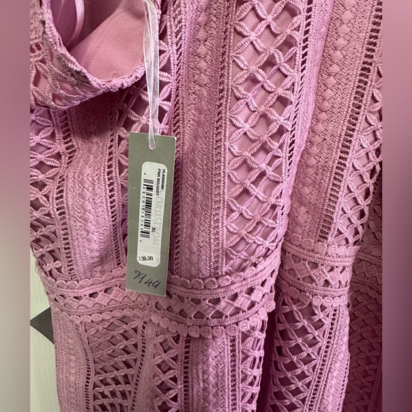 Chelsea28 Mauve Lace Halter Jumpsuit - Picture 4 of 6